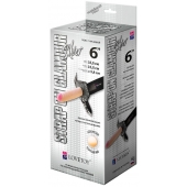 Пояс-трусики с насадкой Glamour Silver - 15,5 см. - LOVETOY (А-Полимер) - купить с доставкой в Новокуйбышевске