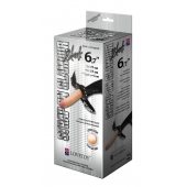Пояс-трусики с насадкой Glamour - 17 см. - LOVETOY (А-Полимер) - купить с доставкой в Новокуйбышевске