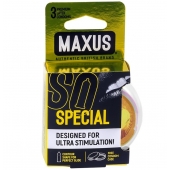 Презервативы с точками и рёбрами в пластиковом кейсе MAXUS Special - 3 шт. - Maxus - купить с доставкой в Новокуйбышевске