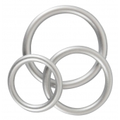Набор из 3 эрекционных колец под металл Metallic Silicone Cock Ring Set - Orion - в Новокуйбышевске купить с доставкой