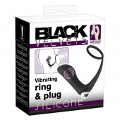 Черное эрекционное кольцо с анальной вибропробкой Vibrating Ring   Plug - Orion - в Новокуйбышевске купить с доставкой