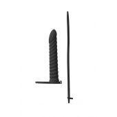 Черная вибронасадка для двойного проникновения Rori - 17 см. - Lola Games - купить с доставкой в Новокуйбышевске