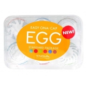 Набор из 6 мастурбаторов Tenga EGG Easy Beat с различным рельефом - Tenga - в Новокуйбышевске купить с доставкой