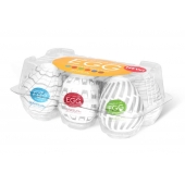Набор из 6 мастурбаторов Tenga EGG Easy Beat с различным рельефом - Tenga - в Новокуйбышевске купить с доставкой