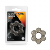 Дымчатое эрекционное кольцо Stay Hard Thick Bead Cock Ring - Blush Novelties - в Новокуйбышевске купить с доставкой
