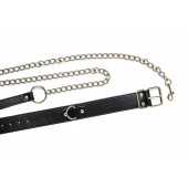 Черный ошейник с поводком Wild - Lola Games - купить с доставкой в Новокуйбышевске