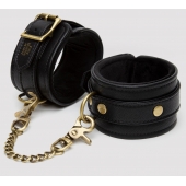 Черные оковы на ноги Bound to You Faux Leather Ankle Cuffs - Fifty Shades of Grey - купить с доставкой в Новокуйбышевске
