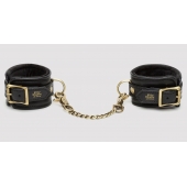 Черные наручники Bound to You Faux Leather Wrist Cuffs - Fifty Shades of Grey - купить с доставкой в Новокуйбышевске