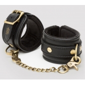Черные наручники Bound to You Faux Leather Wrist Cuffs - Fifty Shades of Grey - купить с доставкой в Новокуйбышевске