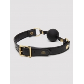 Черный кляп-шар Bound to You Faux Leather Ball Gag - Fifty Shades of Grey - купить с доставкой в Новокуйбышевске