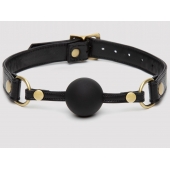 Черный кляп-шар Bound to You Faux Leather Ball Gag - Fifty Shades of Grey - купить с доставкой в Новокуйбышевске