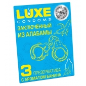 Презервативы  Заключенный из Алабамы  с ароматом банана - 3 шт. - Luxe - купить с доставкой в Новокуйбышевске