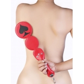 Шлёпалка  Пики  с анальным плагом - LOVETOY (А-Полимер) - купить с доставкой в Новокуйбышевске