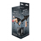 Черный пояс для женщин BEST SELECT с 3 насадками - LOVETOY (А-Полимер) - купить с доставкой в Новокуйбышевске