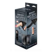 Черный женский пояс BEST SELECT с 3 насадками и вибрацией - LOVETOY (А-Полимер) - купить с доставкой в Новокуйбышевске