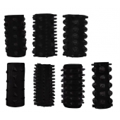 Набор из 7 черных насадок PENIS SLEEVES SET - Dream Toys - в Новокуйбышевске купить с доставкой