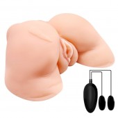 Телесная вибровагина Julie с 2 рабочими отверстиями - Baile - в Новокуйбышевске купить с доставкой