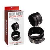 Черные оковы Classic Ankle Cuffs - Chisa - купить с доставкой в Новокуйбышевске