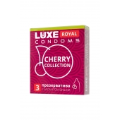 Презервативы с ароматом вишни LUXE Royal Cherry Collection - 3 шт. - Luxe - купить с доставкой в Новокуйбышевске