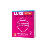 Презервативы с ароматом клубники LUXE Royal Strawberry Collection - 3 шт. - Luxe - купить с доставкой в Новокуйбышевске