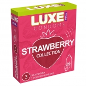 Презервативы с ароматом клубники LUXE Royal Strawberry Collection - 3 шт. - Luxe - купить с доставкой в Новокуйбышевске