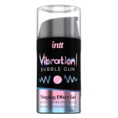 Жидкий интимный гель с эффектом вибрации Vibration! Bubble Gum - 15 мл. - INTT - купить с доставкой в Новокуйбышевске