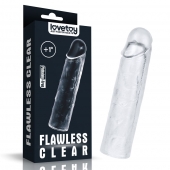 Прозрачная насадка-удлинитель Flawless Clear Penis Sleeve Add 1 - 15,5 см. - Lovetoy - в Новокуйбышевске купить с доставкой