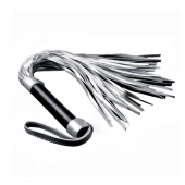 Серебристая плетка Struggle My Flogger с черной ручкой - 45 см. - Lovetoy - купить с доставкой в Новокуйбышевске