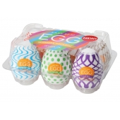 Набор из 6 мастурбаторов Tenga EGG IV с различным рельефом - Tenga - в Новокуйбышевске купить с доставкой