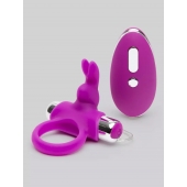 Лиловое виброкольцо с пультом ДУ Remote Control Cock Ring - Happy Rabbit - в Новокуйбышевске купить с доставкой