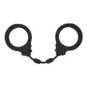 Черные силиконовые наручники Suppression - Lola Games - купить с доставкой в Новокуйбышевске