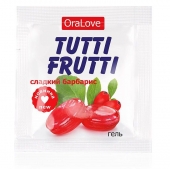 Гель-смазка Tutti-frutti со вкусом барбариса - 4 гр. - Биоритм - купить с доставкой в Новокуйбышевске