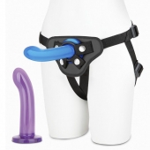 Страпон унисекс Beginners Strap-On с 2 насадками - 15 и 13 см. - Lux Fetish - купить с доставкой в Новокуйбышевске