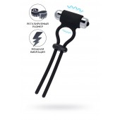 Черное эрекционное лассо на пенис Jat - A-toys - в Новокуйбышевске купить с доставкой