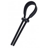 Черное эрекционное лассо на пенис Keb - A-toys - в Новокуйбышевске купить с доставкой