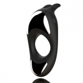 Черное эрекционное кольцо с двумя моторами Zeus Dual Vibe Cock Ring - FeelzToys - в Новокуйбышевске купить с доставкой