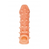 Телесная закрытая насадка с пупырышками Cock Sleeve Size L - 17,6 см. - KOKOS - в Новокуйбышевске купить с доставкой
