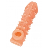 Телесная закрытая насадка с пупырышками Cock Sleeve Size L - 17,6 см. - KOKOS - в Новокуйбышевске купить с доставкой