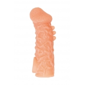 Телесная закрытая насадка с шершавой головкой Cock Sleeve Size M - 15,6 см. - KOKOS - в Новокуйбышевске купить с доставкой