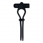 Черное эрекционное лассо с вибропулей Black Tie Affair - Zero Tolerance - в Новокуйбышевске купить с доставкой