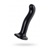 Черный стимулятор для пар P G-Spot Dildo Size L - 19 см. - Strap-on-me - в Новокуйбышевске купить с доставкой