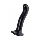Черный стимулятор для пар P G-Spot Dildo Size L - 19 см. - Strap-on-me - в Новокуйбышевске купить с доставкой