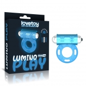 Голубое, светящееся в темноте эрекционное виброкольцо Lumino Play Vibrating Penis Ring - Lovetoy - в Новокуйбышевске купить с доставкой