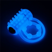 Голубое, светящееся в темноте виброкольцо Lumino Play Vibrating Penis Ring - Lovetoy - в Новокуйбышевске купить с доставкой