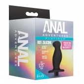 Черный анальный вибромассажёр Silicone Vibrating Prostate Massager 02 - 10,8 см. - Blush Novelties - в Новокуйбышевске купить с доставкой