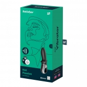 Черный анальный вибратор Hot Passion с функцией нагрева - Satisfyer - в Новокуйбышевске купить с доставкой