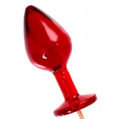 Красный леденец в форме малой анальной пробки со вкусом виски - Sosuчki - купить с доставкой в Новокуйбышевске