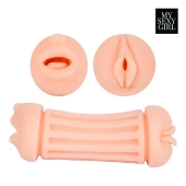 Двусторонний мастурбатор - ротик и вагина - Bior toys - в Новокуйбышевске купить с доставкой