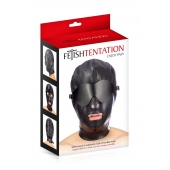 Маска-шлем с отверстием для рта и съемными шорами - Fetish Tentation - купить с доставкой в Новокуйбышевске