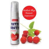 Гель-смазка Tutti-frutti с земляничным вкусом - 30 гр. - Биоритм - купить с доставкой в Новокуйбышевске